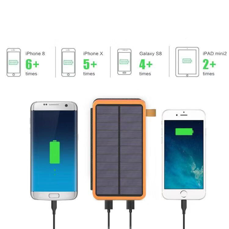 Solar Power Pad 20000mAh Waterproof Portable Charger