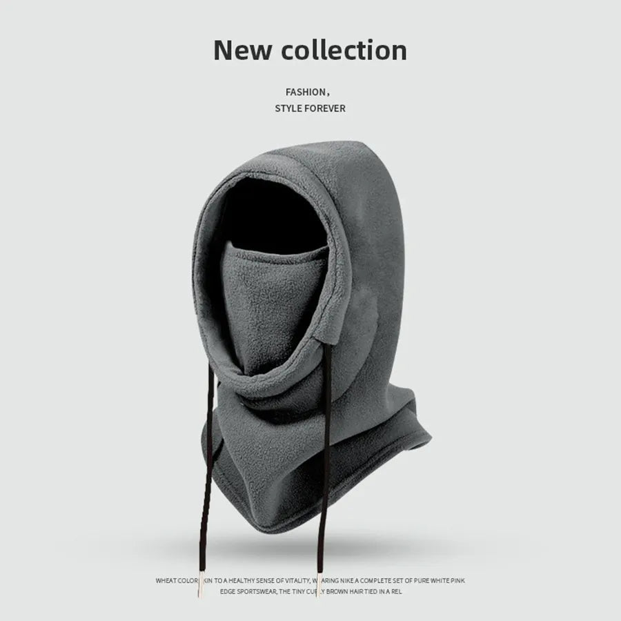 Women's Winter Scarf Mask with Integrated Hoodie