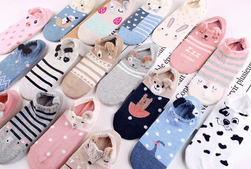 Animal Plush Cotton Socks for Women