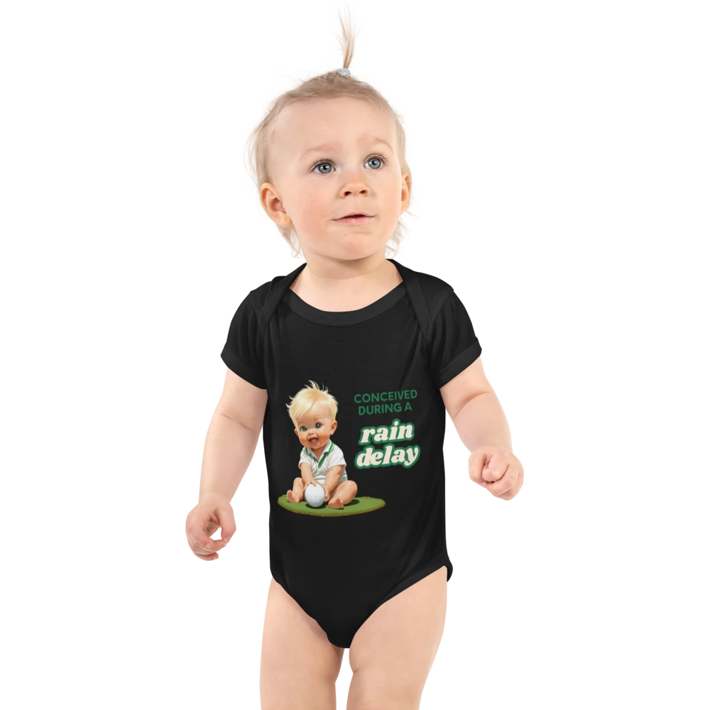 Rain Delay – Cheeky Golf Baby Vest
