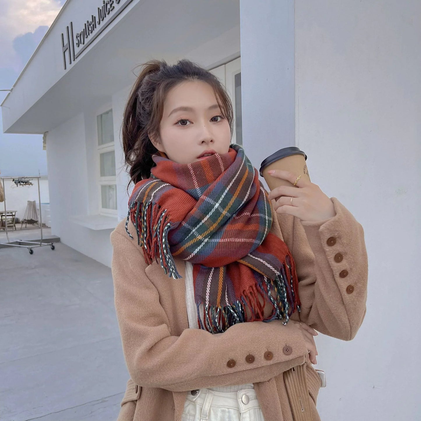 Cashmere Winter Warm Thickened Cute Fashion Scarf