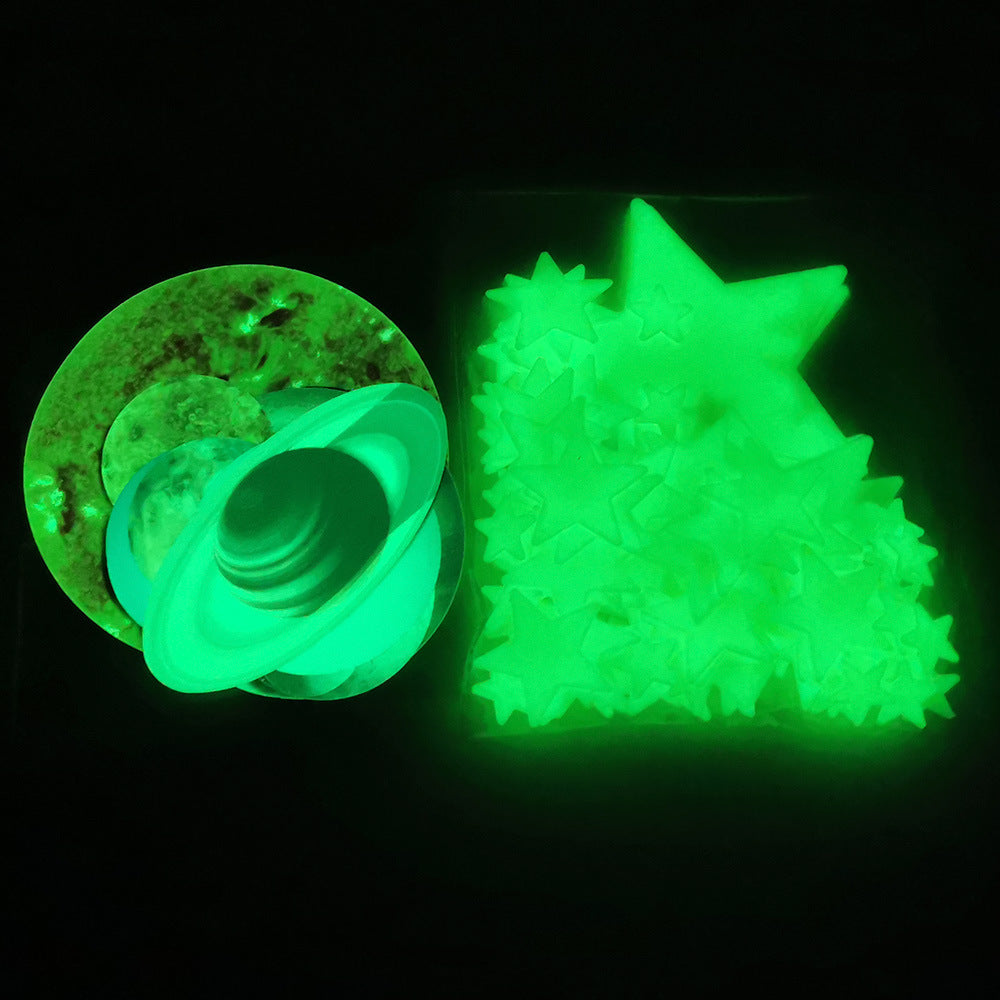 Glow-in-the-Dark Solar System Wall Stickers for Kids