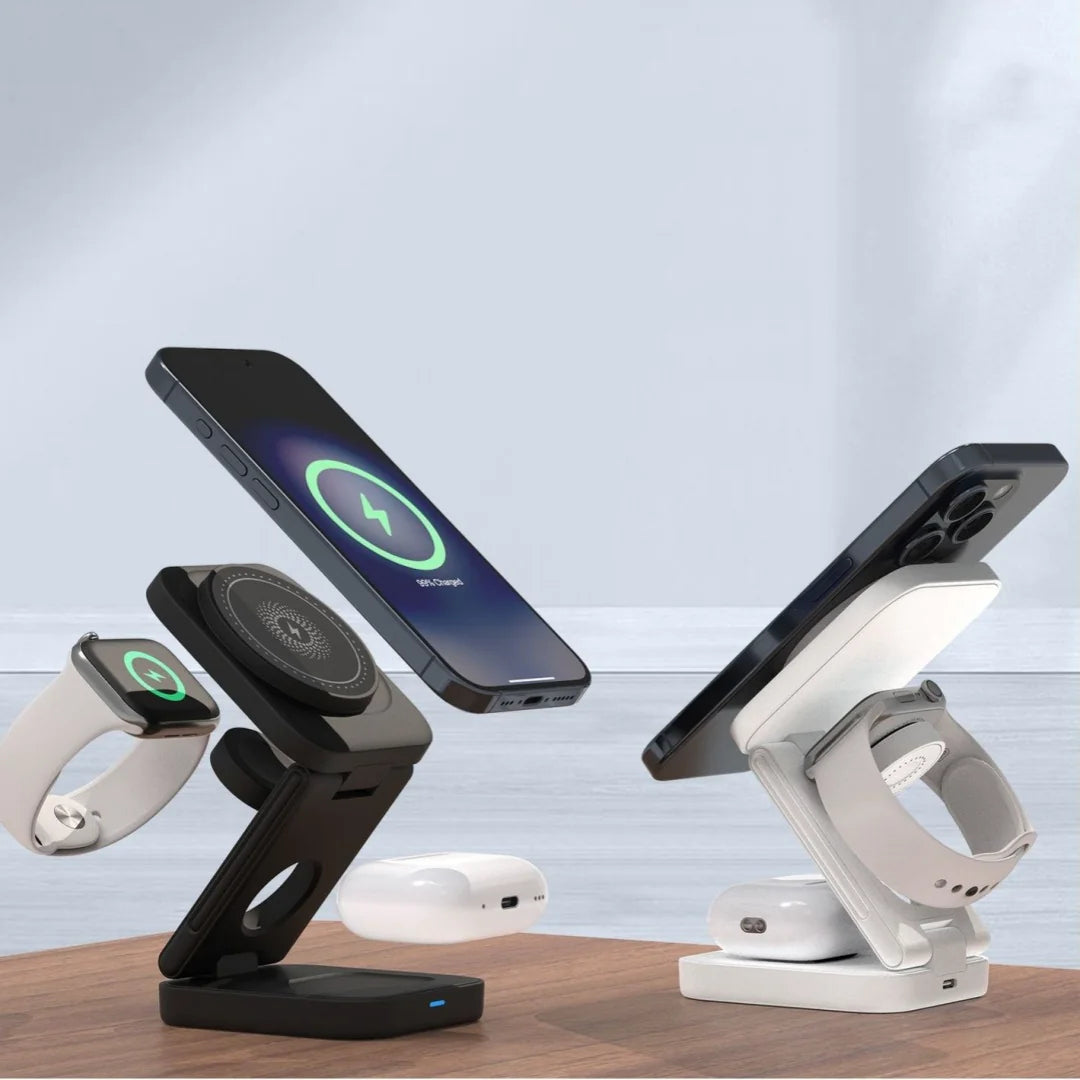 The Juice Dock – 3-in-1 Foldable Mag Charging Station