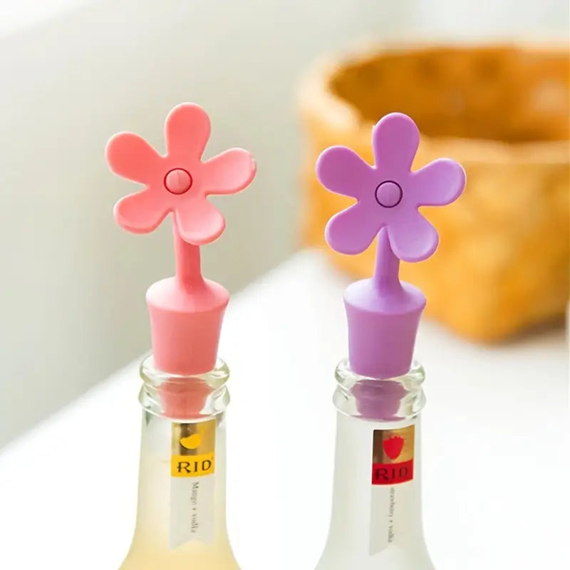 Flower Silicone Wine Stopper, Reusable Bottle Stopper