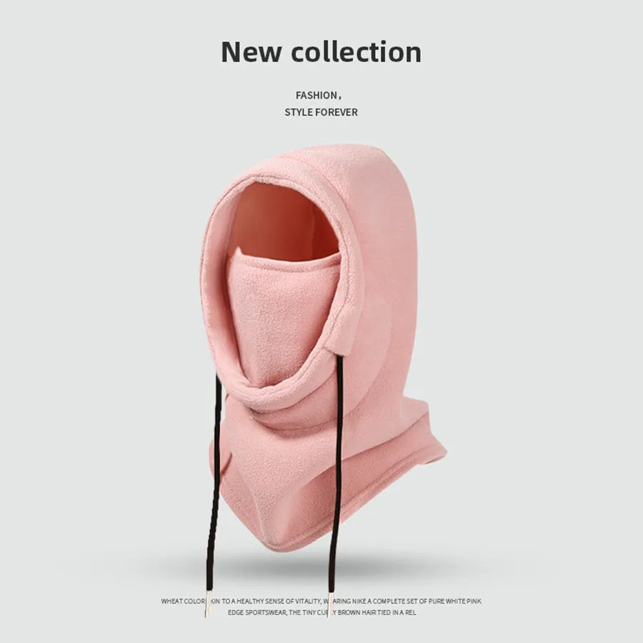 Women's Winter Scarf Mask with Integrated Hoodie