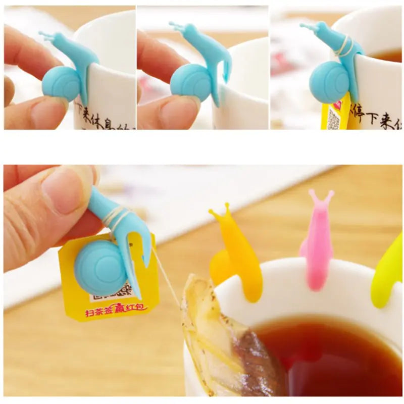 Silicone Snail Tea Infuser and Tea Bag Holder