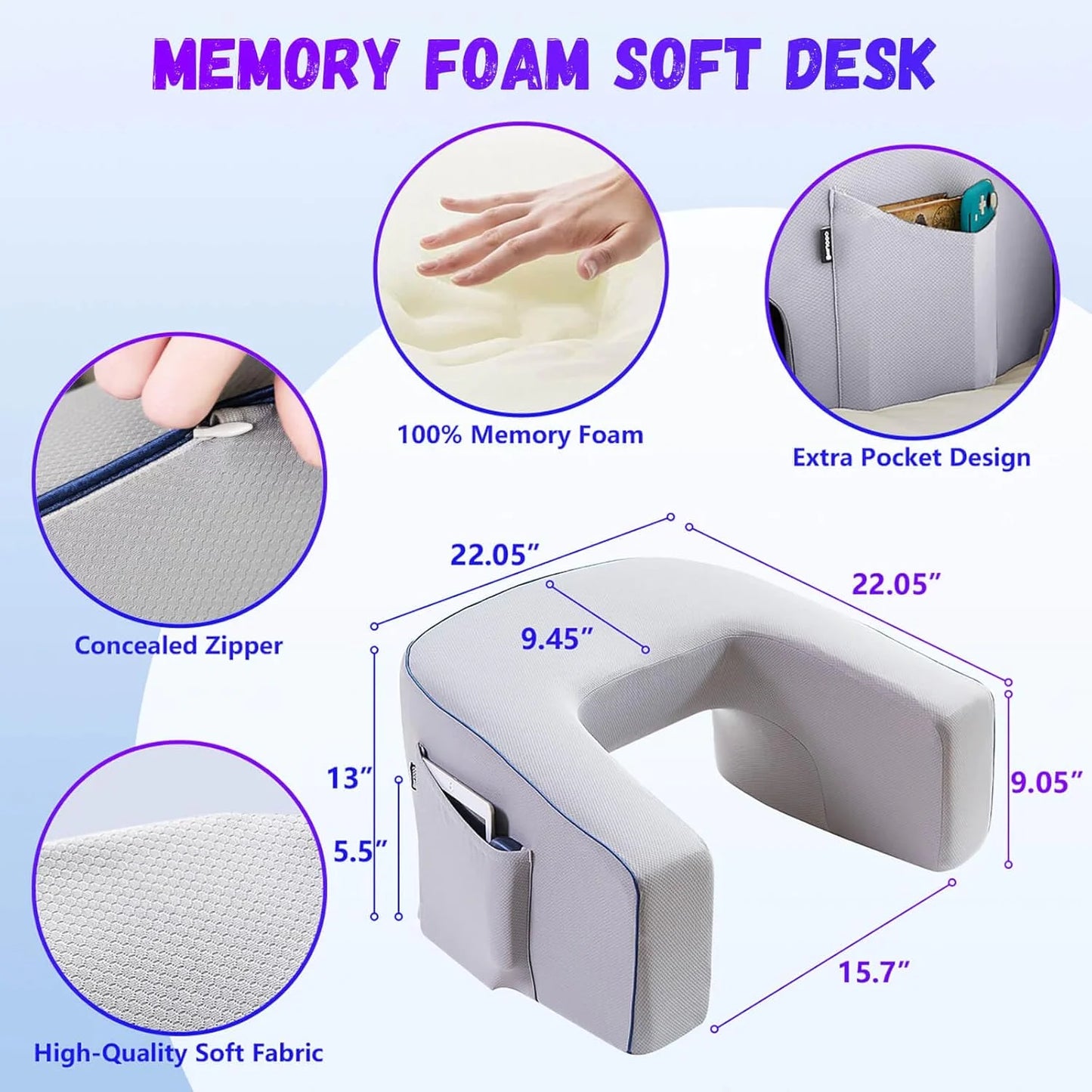 Memory Foam Pillow Desk