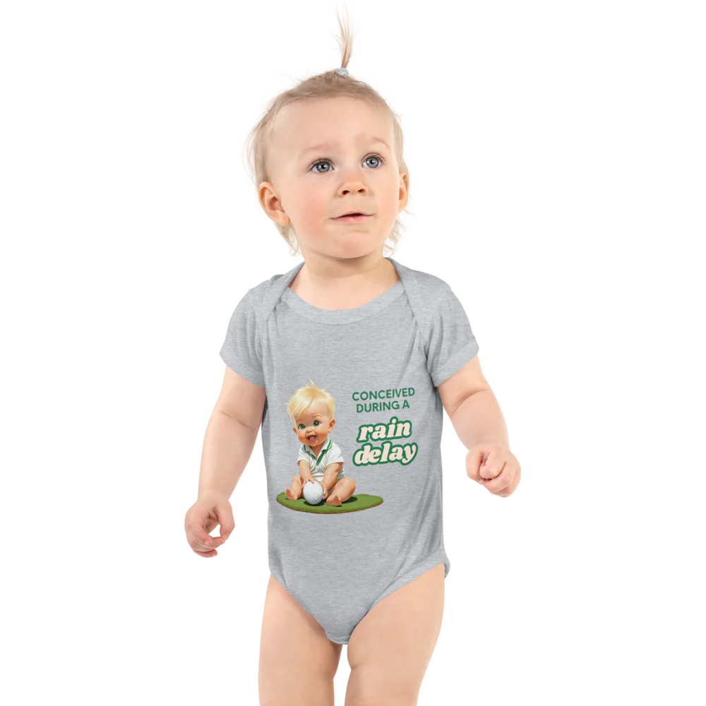 Rain Delay – Cheeky Golf Baby Vest