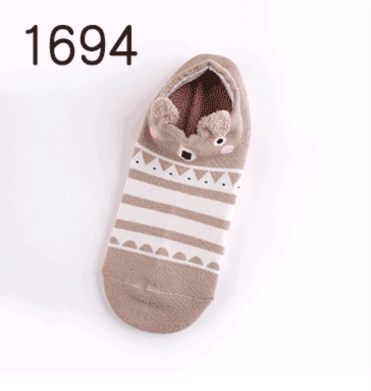 Animal Plush Cotton Socks for Women