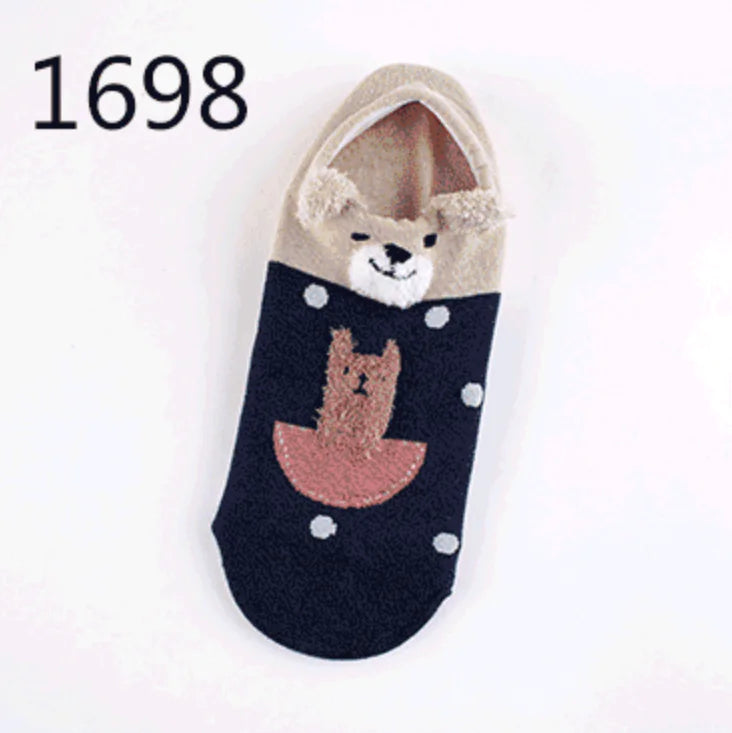 Animal Plush Cotton Socks for Women