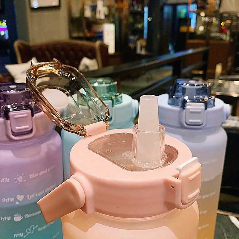 Motivational 2L Water Bottle with Time Markings