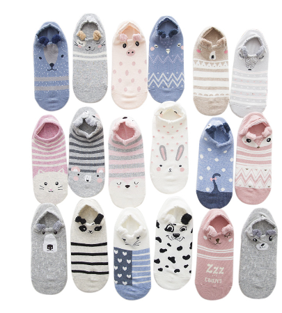 Animal Plush Cotton Socks
