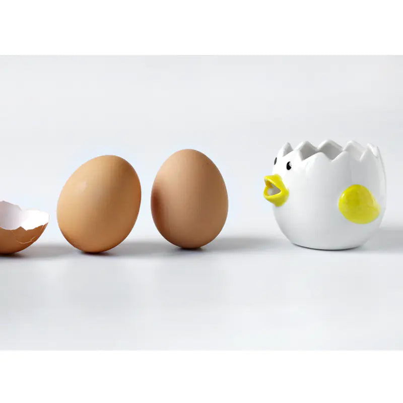 Ceramic Egg White Separator - Easy Clean Cartoon Design