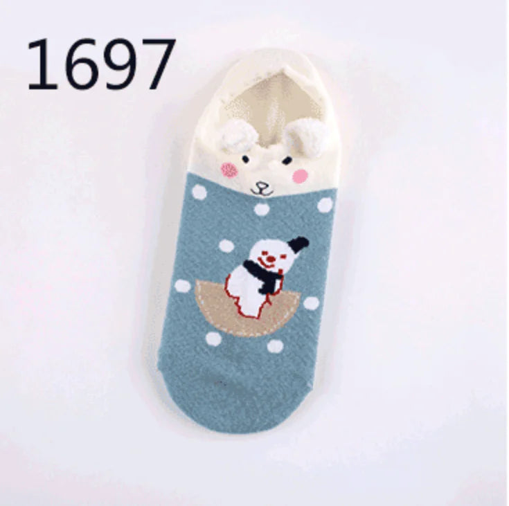 Animal Plush Cotton Socks