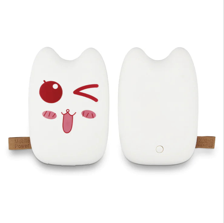 Cute Chibi Cat Portable Charger, Mini Power Bank