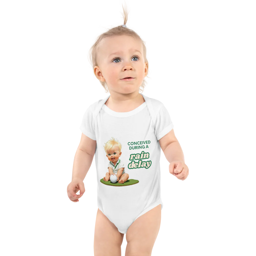 Rain Delay – Cheeky Golf Baby Vest