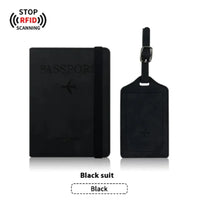 PU Leather Passport & Luggage Tag Set