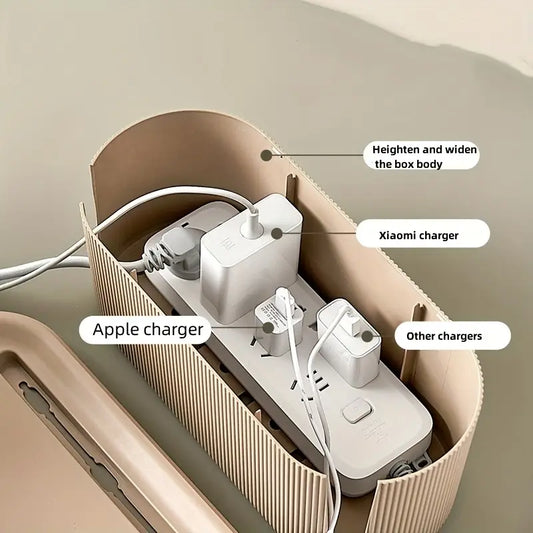 Cable Management Box - Organizer for Desk & TV Cables