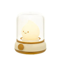 Retro Small Night Lamp Bedroom Mini Desktop LED Cute Night Lamp Creative USB Rechargeable Portable Cartoon Table Lamp For Coffee Bar Hotel Bedroom Home Decor