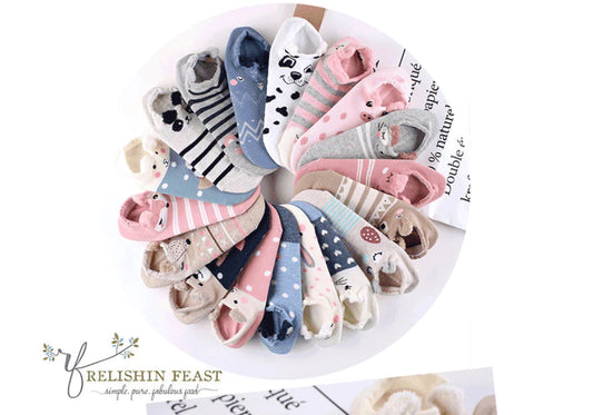 Animal Plush Cotton Socks for Women