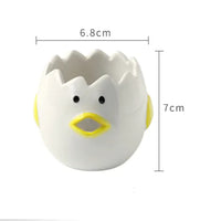 Ceramic Egg White Separator - Easy Clean Cartoon Design