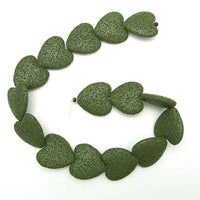 Colorful Heart-Shaped Volcanic Rock Bracelet