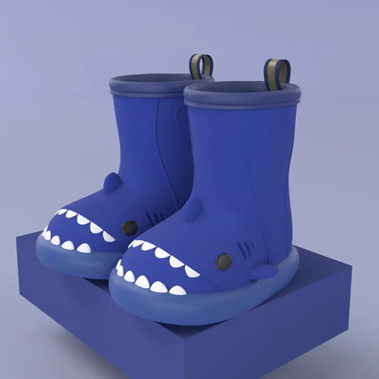 Shark-Themed Kids Rain Boots for Outdoor Fun