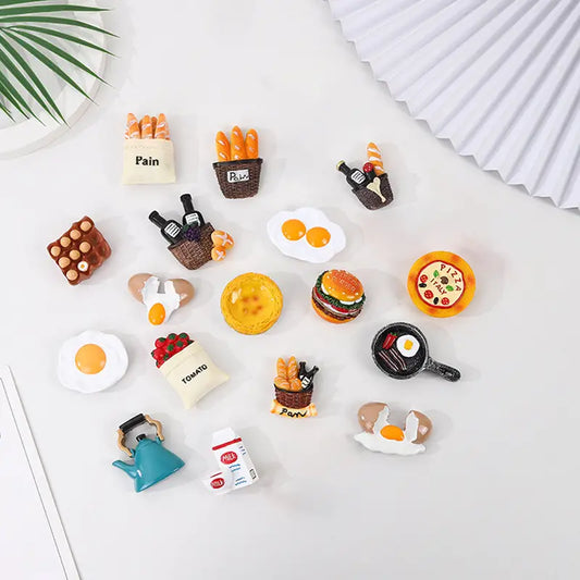 Cute Food Shape Resin Fridge Magnets (1/3/6 Pieces)