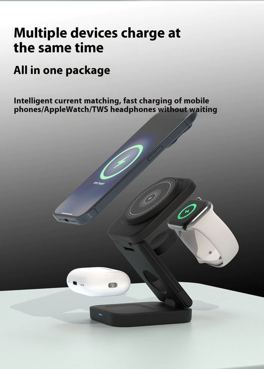 The Juice Dock – 3-in-1 Foldable Mag Charging Station