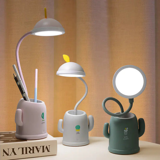 Creative Cactus LED Desk Lamp with Storage (USB)
