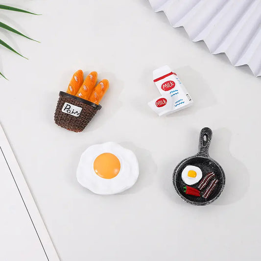 Cute Food Shape Resin Fridge Magnets (1/3/6 Pieces)