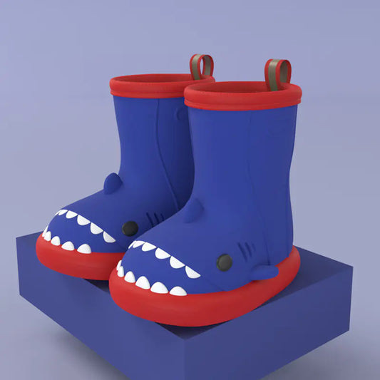 Shark-Themed Kids Rain Boots for Outdoor Fun