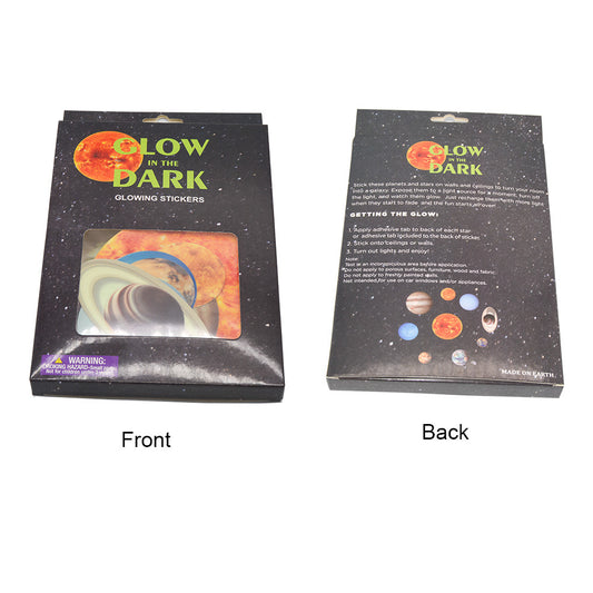 Glow-in-the-Dark Solar System Wall Stickers for Kids