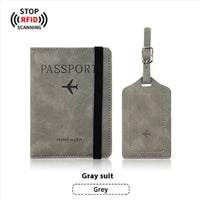 PU Leather Passport & Luggage Tag Set