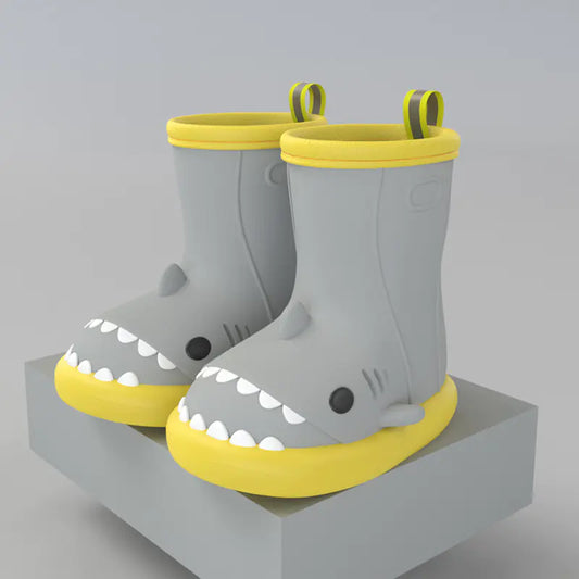 Shark-Themed Kids Rain Boots for Outdoor Fun