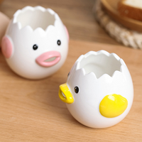 Ceramic Egg White Separator - Easy Clean Cartoon Design