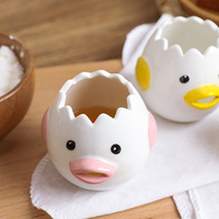 Ceramic Egg White Separator - Easy Clean Cartoon Design