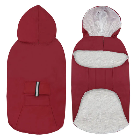 Large Waterproof Dog Raincoat for Outdoor Use