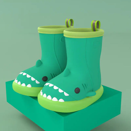 Shark-Themed Kids Rain Boots for Outdoor Fun