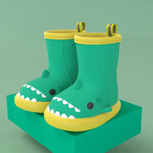 Shark-Themed Kids Rain Boots for Outdoor Fun