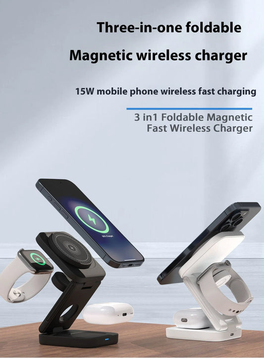 The Juice Dock – 3-in-1 Foldable Mag Charging Station