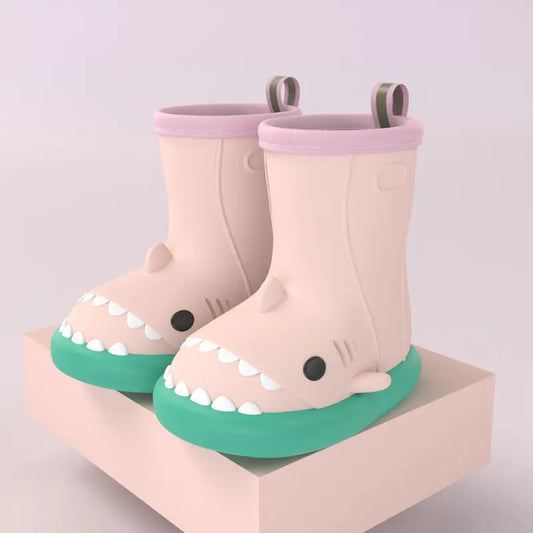 Shark-Themed Kids Rain Boots for Outdoor Fun