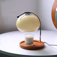 Aromatherapy Glass Table Lamp with Candle Warmer