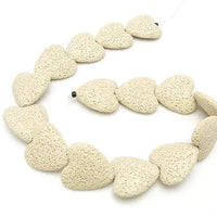 Colorful Heart-Shaped Volcanic Rock Bracelet