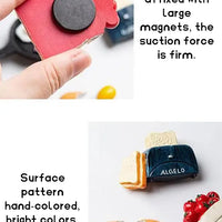 Cute Food Shape Resin Fridge Magnets (1/3/6 Pieces)