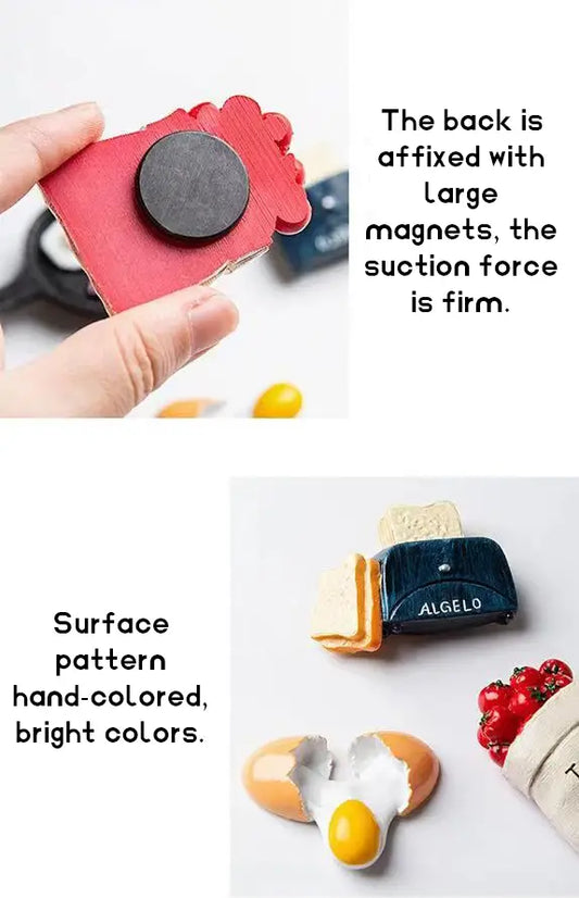 Cute Food Shape Resin Fridge Magnets (1/3/6 Pieces)