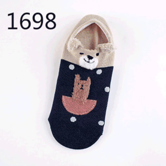 Animal Plush Cotton Socks for Women