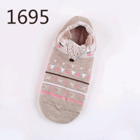 Animal Plush Cotton Socks for Women