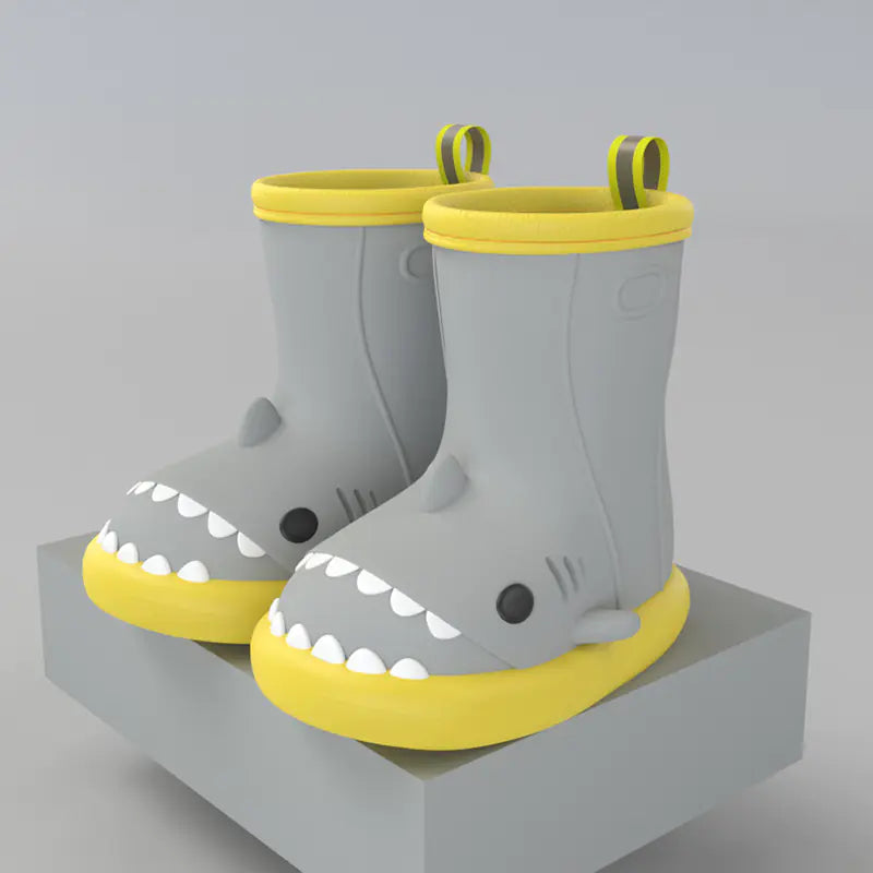 Shark-Themed Kids Rain Boots for Outdoor Fun